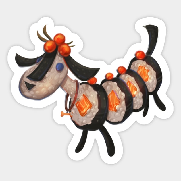 Sushi Dog Sticker by Claire Lin